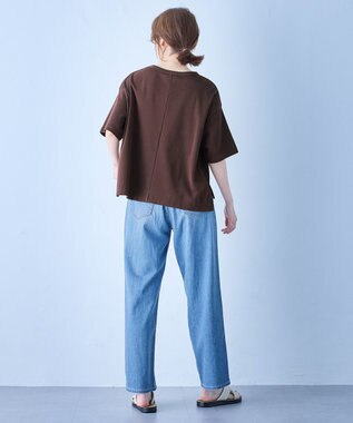 ANY L フライスワイドTシャツ ブラウン