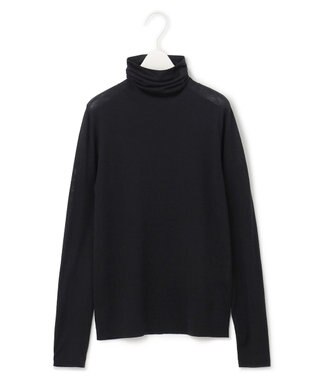 ICB 【洗える】 スムージータートル ニット ブラック系