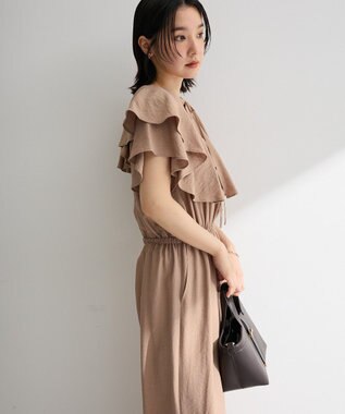 Green Parks 衿フリルオールインワン Mocha