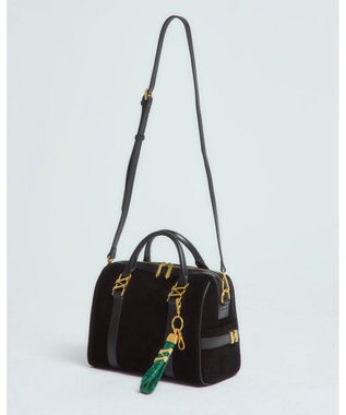 style code 【VerdeVari/ヴェルデヴァリ】スエードボストンバッグ ブラック