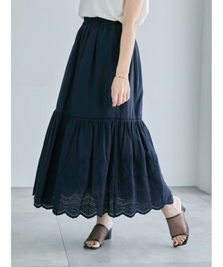 Te chichi エンブロイダリーティアードスカート