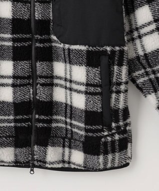 JOSEPH ABBOUD MOUNTAIN 【軽量/暖か/男女兼用】チェックフリース ブルゾン ブラック系4