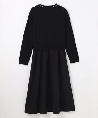 ANY SIS S ドッキングニット ワンピース ブラック