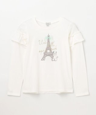 ANY KIDS フレンチモチーフ 長袖 Tシャツ エクリュ