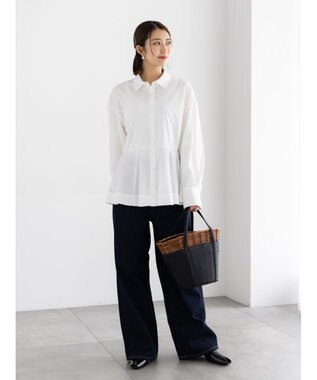 Te chichi ペプラムシャツ オフホワイト