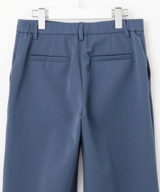 自由区 【裏起毛/撥水加工】TRギャバ ストレートパンツ ダルブルー系