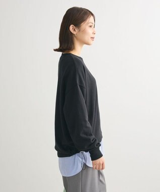 Green Parks ドロストミニ裏毛プルオーバー Black