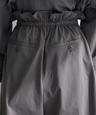 Green Parks ウエストフリルワイドコクーンパンツ Gray