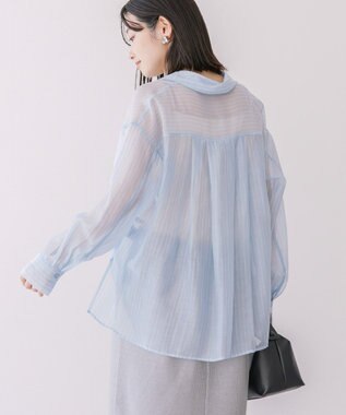 AMERICAN HOLIC シアーシャツ Stripe Sax