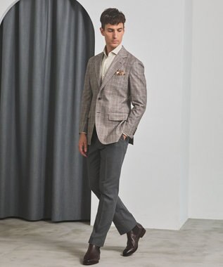 GOTAIRIKU 【洗える】コットンフラノシャツ_ カッタウェイカラー アイボリー系