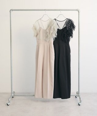 Green Parks ・Ｒａｉｌｍｅ　チュールフリルオールインワン Gray