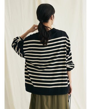 CRAFT STANDARD BOUTIQUE とてもちボーダーニットプルオーバー Black