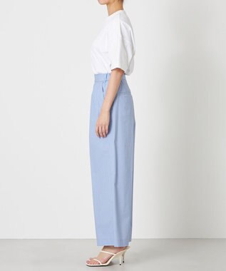 NAVE 【ReNave・セットアップ可/洗える/接触冷感/UVケア】コットンポリブロード パンツ サックスブルー系1