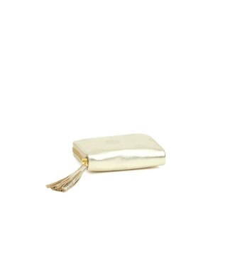 UNBILLION ペルケ perche / ドット型押し・ジャバラカードウォレット ゴールド