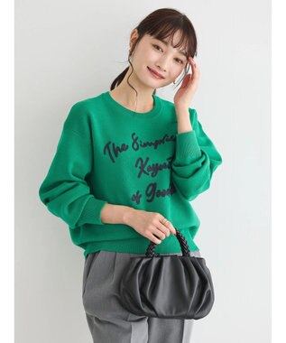 AMERICAN HOLIC サガラ刺繍ミラノリブニットプルオーバー Green