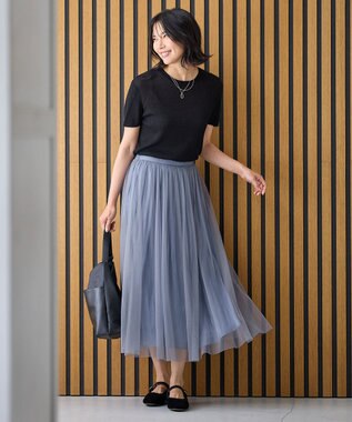 ANY 【2SET】ニットツインセット（半袖ニット＋Vネックカーデ） ブラック