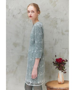 TOCCA SPANGLE OF FLOWER ドレス グリーン系5