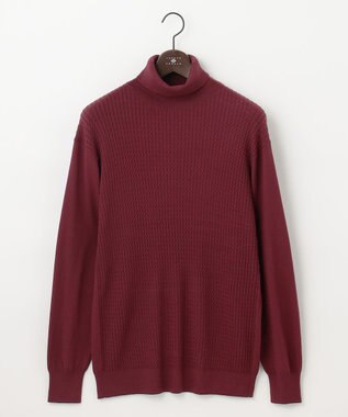 JOSEPH ABBOUD 【キングサイズ・チクチクしないタートルネック/イージーケア/3シーズン対応】 コンフォートタートルネックセーター ワイン系