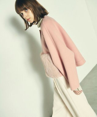 GRACE CONTINENTAL ファーポケットリバージャケット ピンク