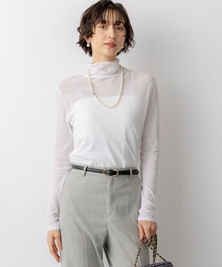 シアーフライス レイヤード タートル カットソー