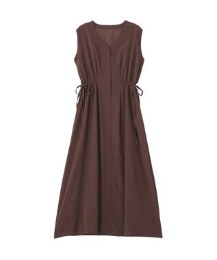 YECCA VECCA ドライタッチシアードロストワンピース Brown