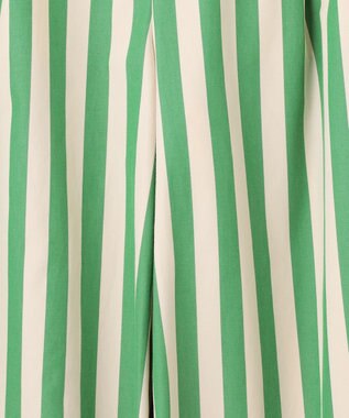 NAVE 【Nave 　洗える】ワイドストライプ　パンツ ライトグリーン系1