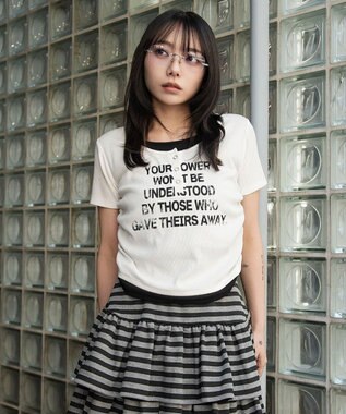 WEGO レイヤードグラフィックT ホワイト