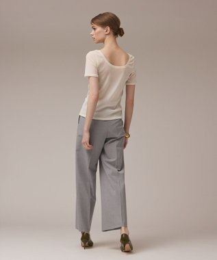 GRACE CONTINENTAL フロッキーチュールカットトップ ホワイト