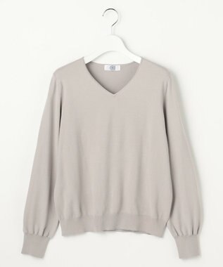 J.PRESS LADIES 【人気のため新色追加】PRINCE Vネック ニット グレージュ系