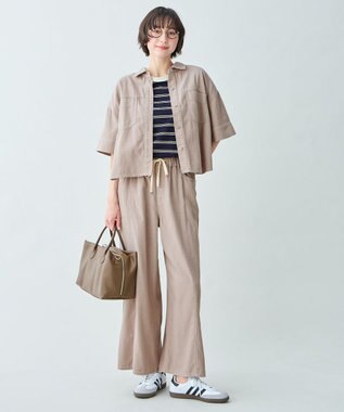 ANY L ライトオンスデニムシャツ ベージュ