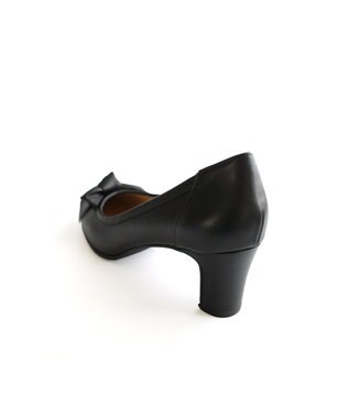 Pointer 日本製 本革リボンパンプス ブラック