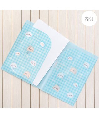 Mother garden しろたん A4見開きクリアファイル 2枚セット 《水色/ 白色》 水色 白セット