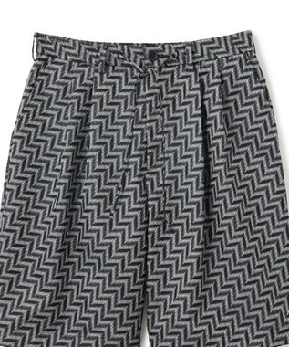 JOSEPH HOMME 【HIGH GRADE LINE】カスリシェブロンジャガード　ドロスト付ワイドショートパンツ / WAVE 2TUCK SHORTS ブラック系5