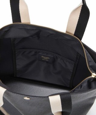 TOPKAPI 【Breath TOPKAPI】SCOTCH GRAIN スコッチグレイン プレーン 2トーンテープ ロングハンドル トートバッグ L ブラック