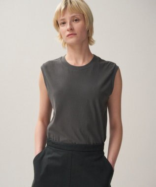 ATON FRESCA NUBACK | タンクトップ CHARCOAL GRAY