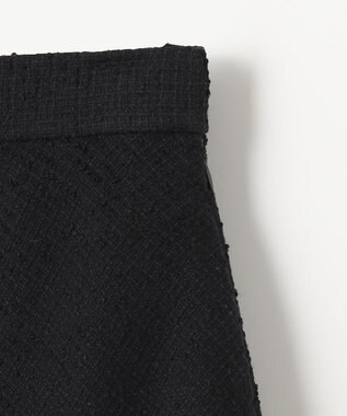 NAVE 【Nave】ストライプツィード  フレアースカート ブラック系