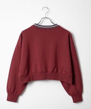 WEGO ラインリブショートスウェット ワイン