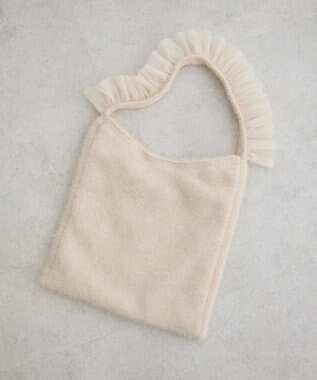 Green Parks ・ＱＵＯＮ　フリルニットワンショルダー Ivory