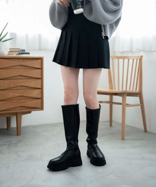 WEGO 【SCHOOLITEM】プリーツスカパン ブラック