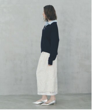 YECCA VECCA 2wayレイヤード風ポロニット Navy