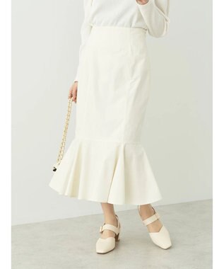 earth music&ecology 切り替えマーメイドスカート Ivory
