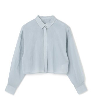 uncrave 【撥水・洗濯機洗い可】シアープルーフナイロン シャツブラウス（uncrave STANDARD） サックス