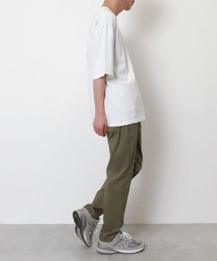 WEGO 【接触冷感/吸水速乾/ストレッチ/ウエスト紐/らくらくのびる/MLサイズ展開】カルゼレギンスアンクルパンツ カーキ