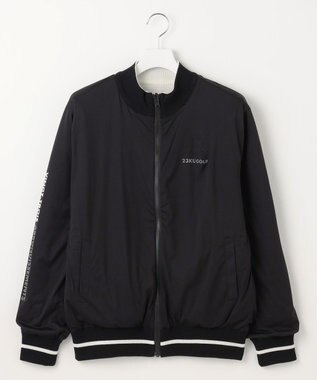 23区GOLF 【MEN】リバーシブルニットブルゾン ブラック系2