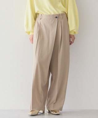 AMERICAN HOLIC イージーケアラップ風パンツ Beige