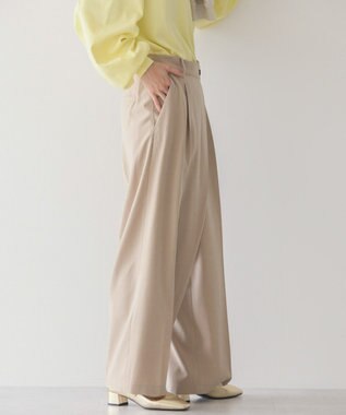 AMERICAN HOLIC イージーケアラップ風パンツ Beige