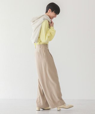 AMERICAN HOLIC イージーケアラップ風パンツ Beige