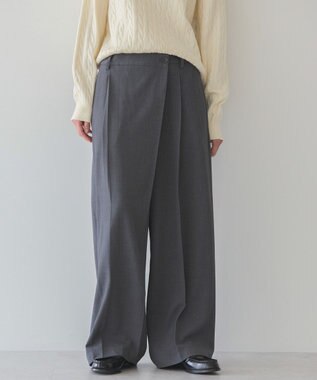 AMERICAN HOLIC イージーケアラップ風パンツ Gray Mixture