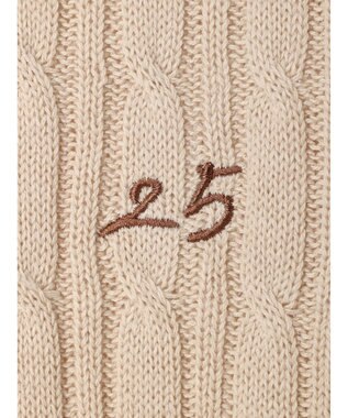 Green Parks ケーブル半袖ニット Beige