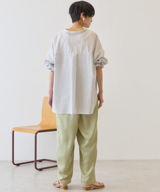 AMERICAN HOLIC 【イージーケア】ストライプVネックシャツ Off White